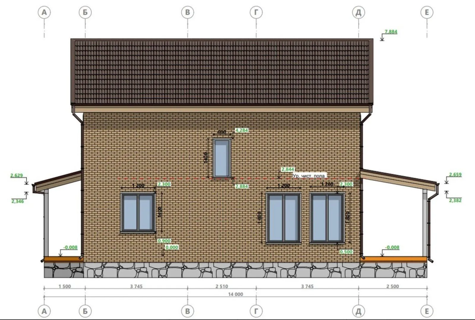 Двухэтажный коттедж Ярославль