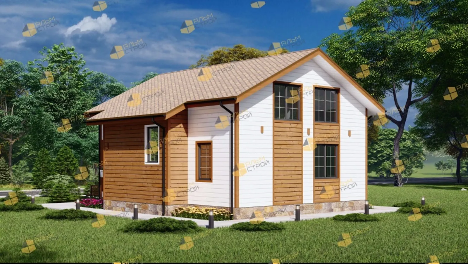 Коттедж с мансардой Феникс