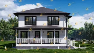 Двухэтажный коттедж Счастливый