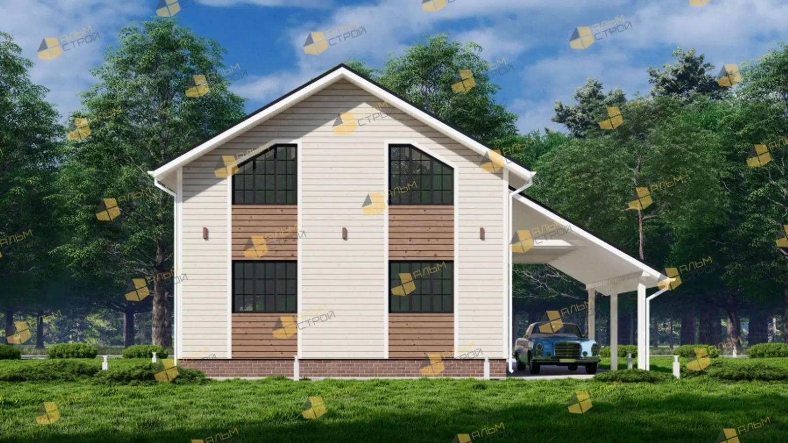 Коттедж с мансардой Кашира