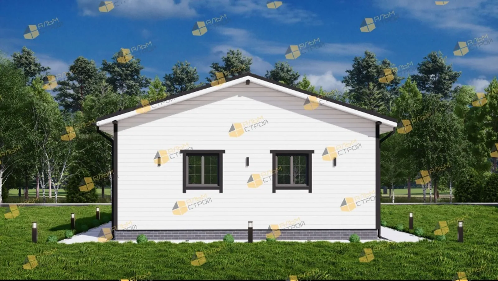 Одноэтажный коттедж Оптима 48