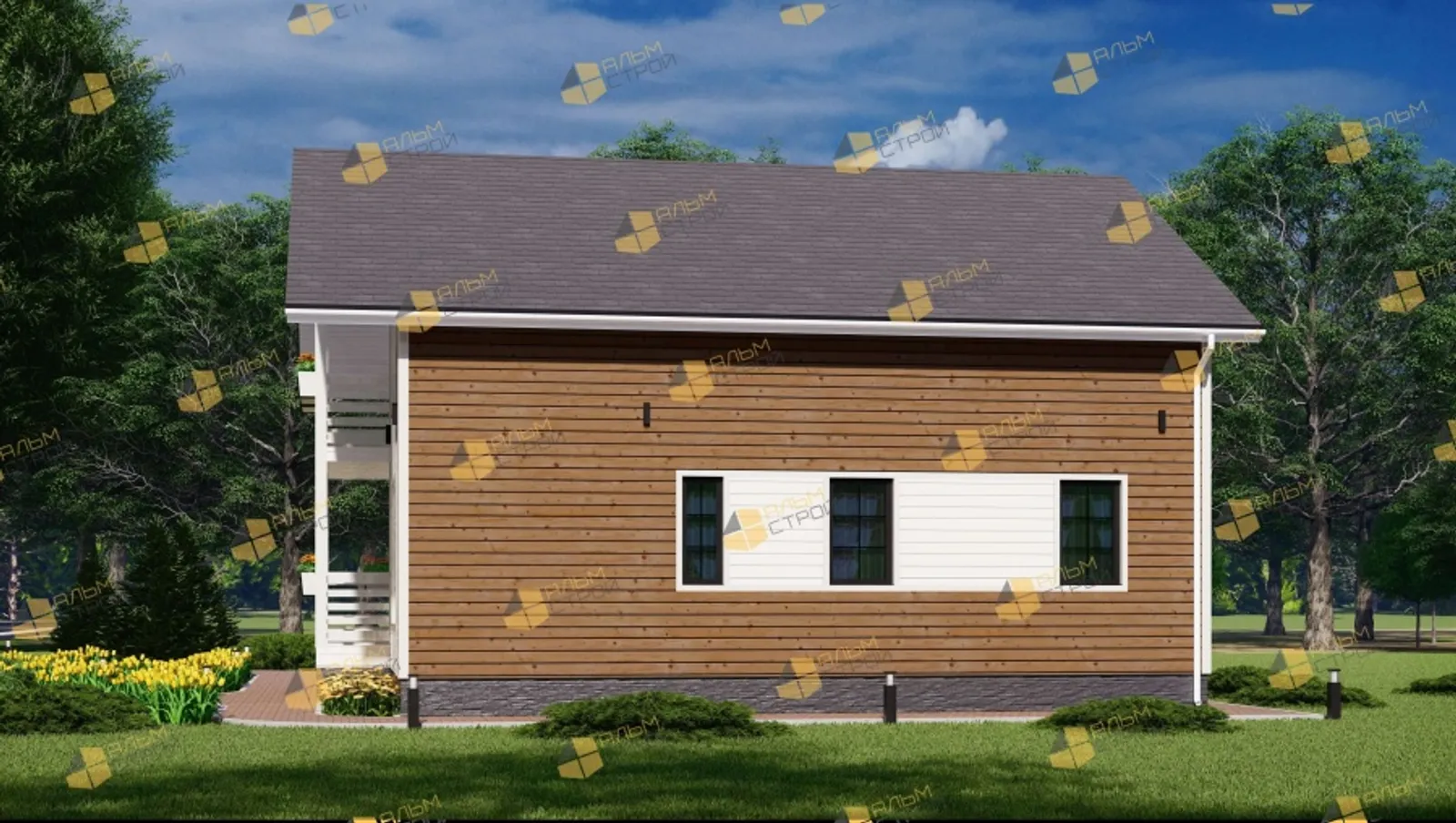 Коттедж с мансардой Аврора 2