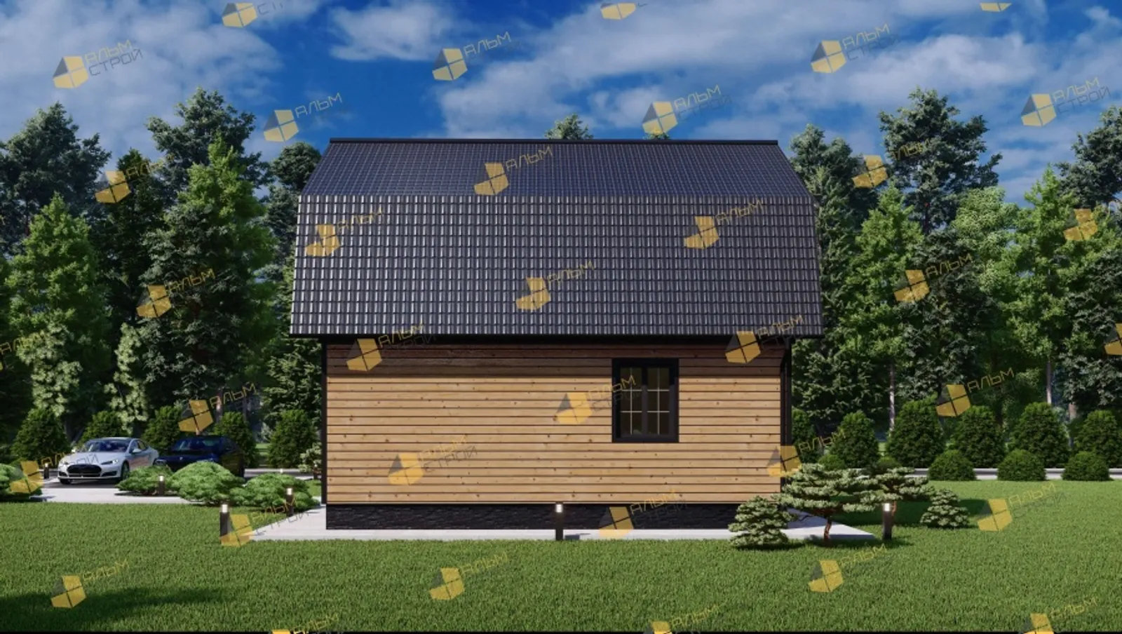 Коттедж с мансардой Классический