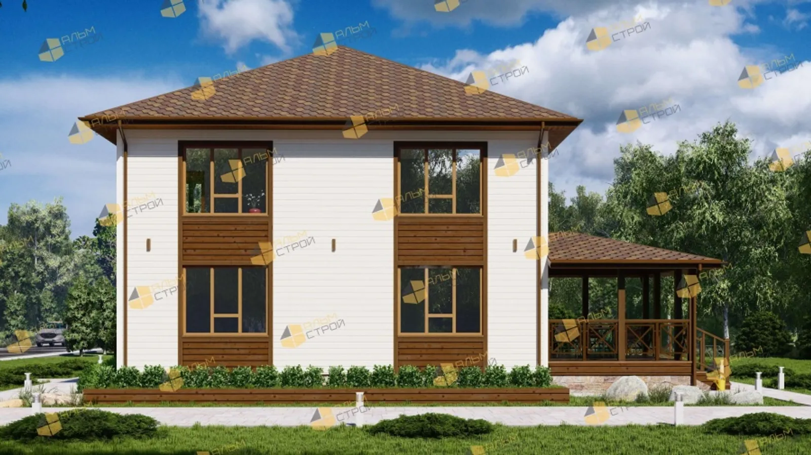 Двухэтажный коттедж Удачный