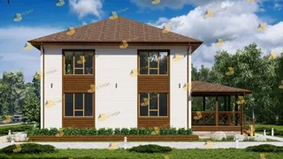 Двухэтажный коттедж Удачный