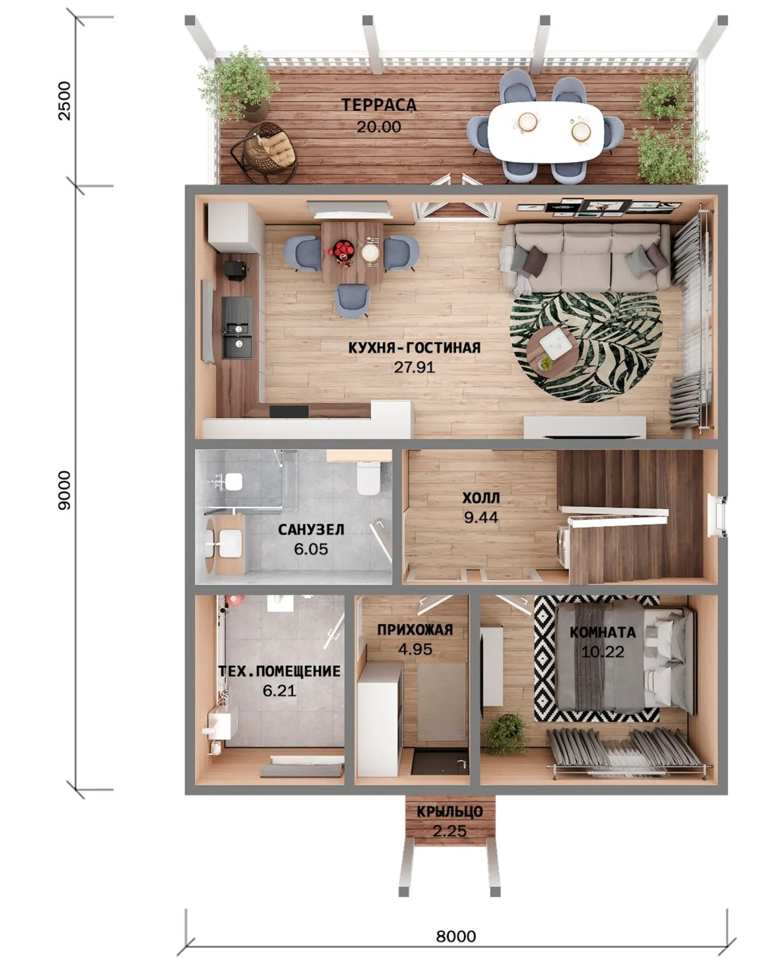 Двухэтажный коттедж Вязьма