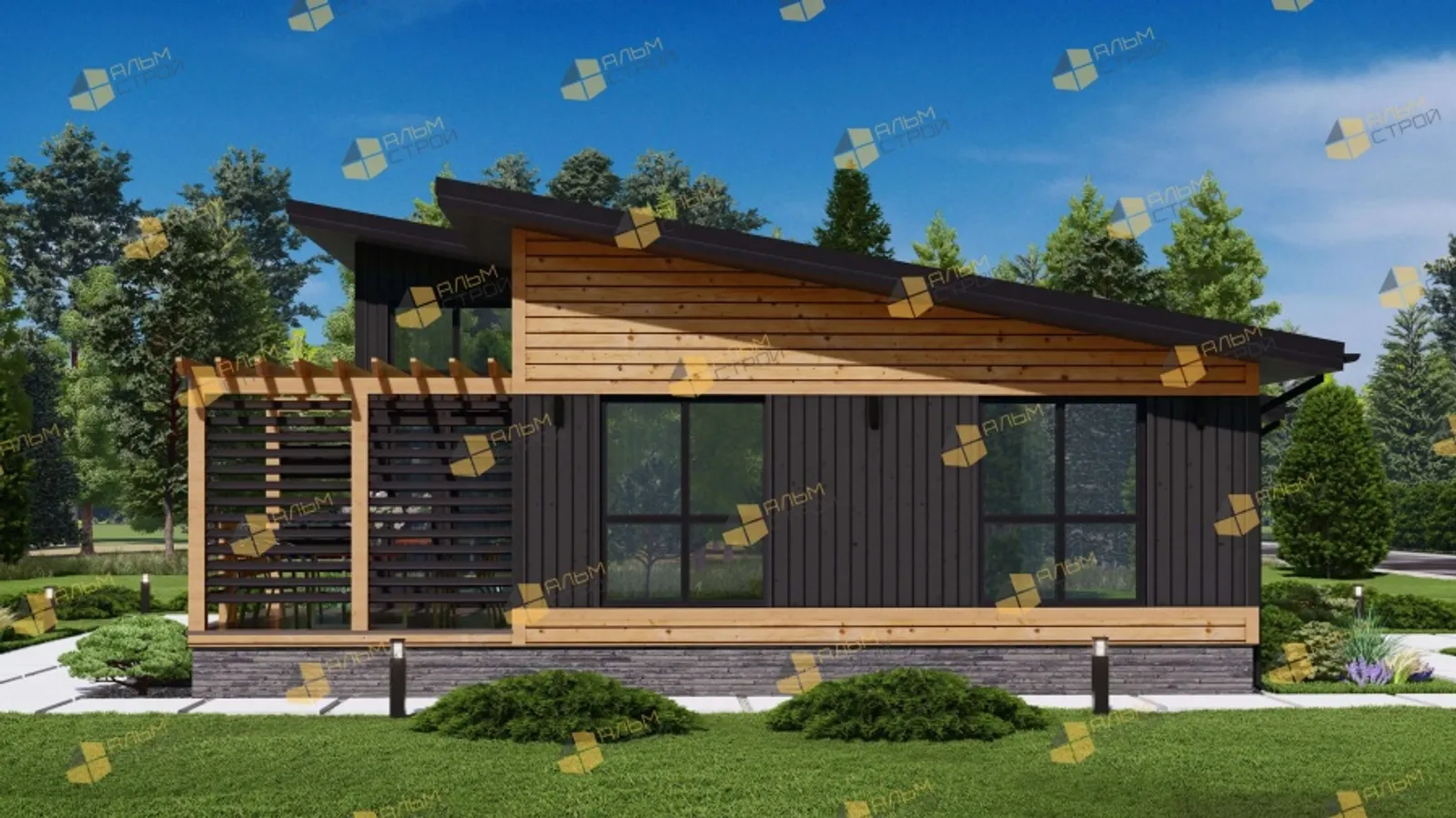 Одноэтажный коттедж Светлый