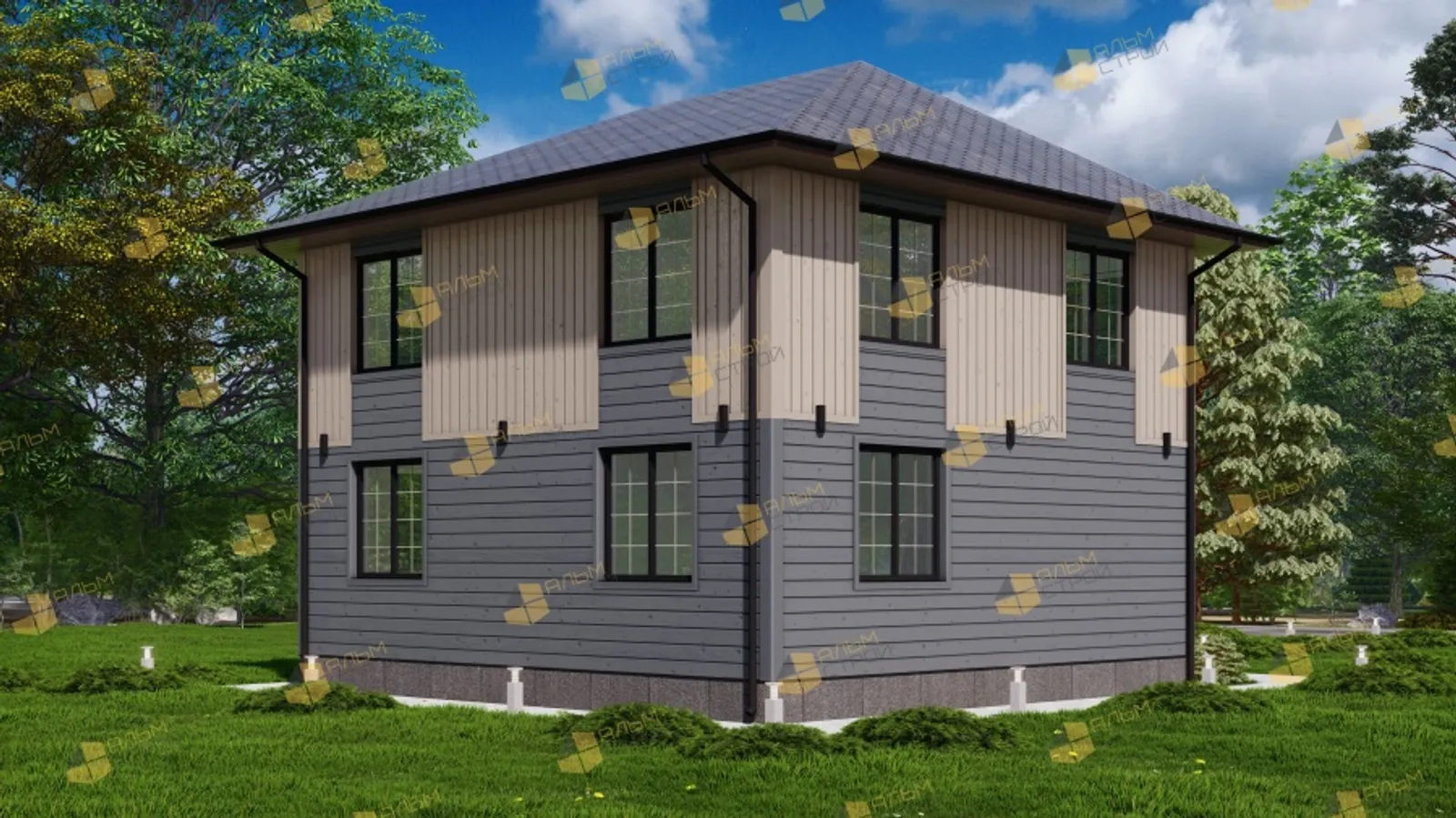 Двухэтажный коттедж Фортуна