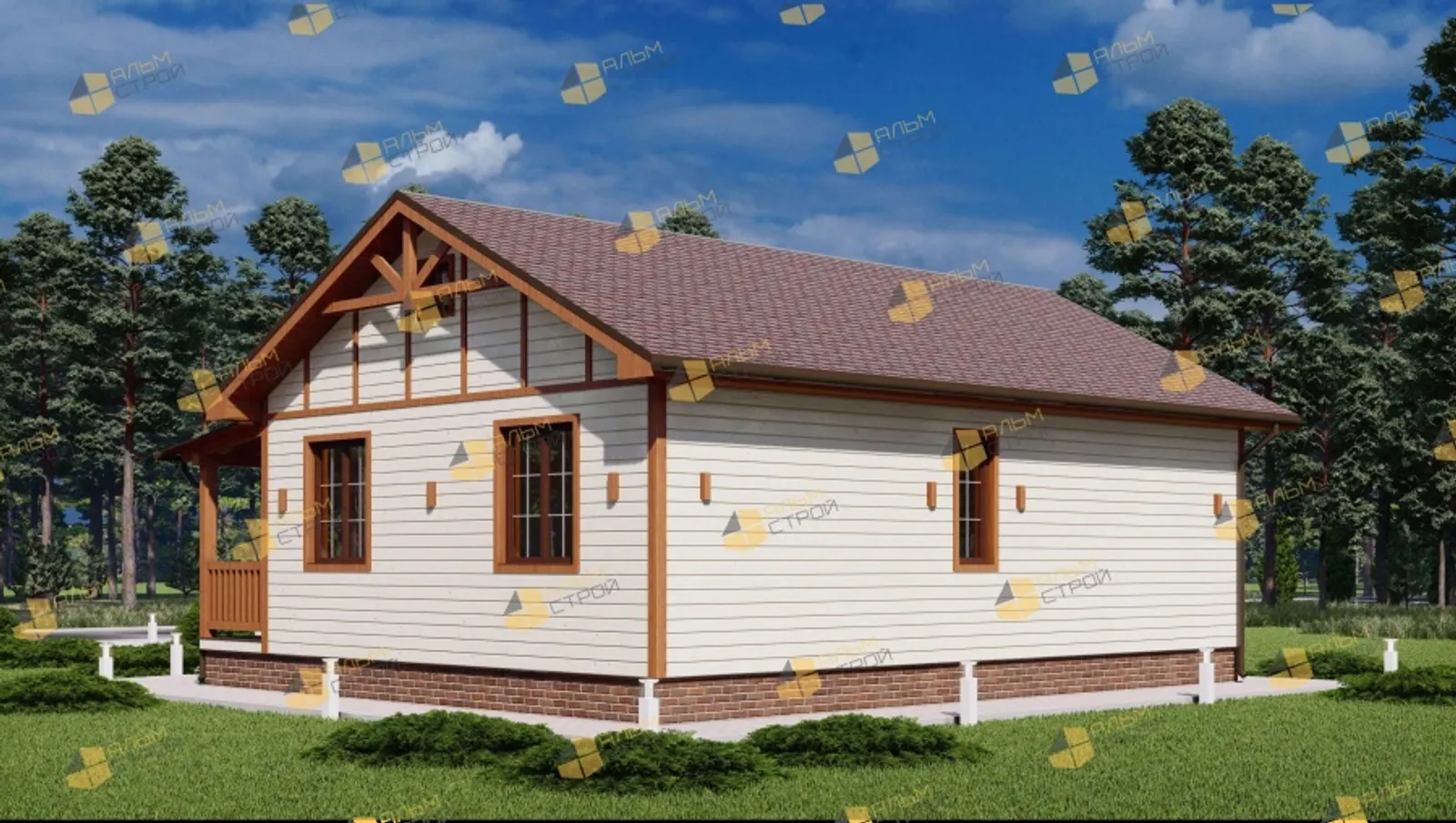 Одноэтажный коттедж Михнево