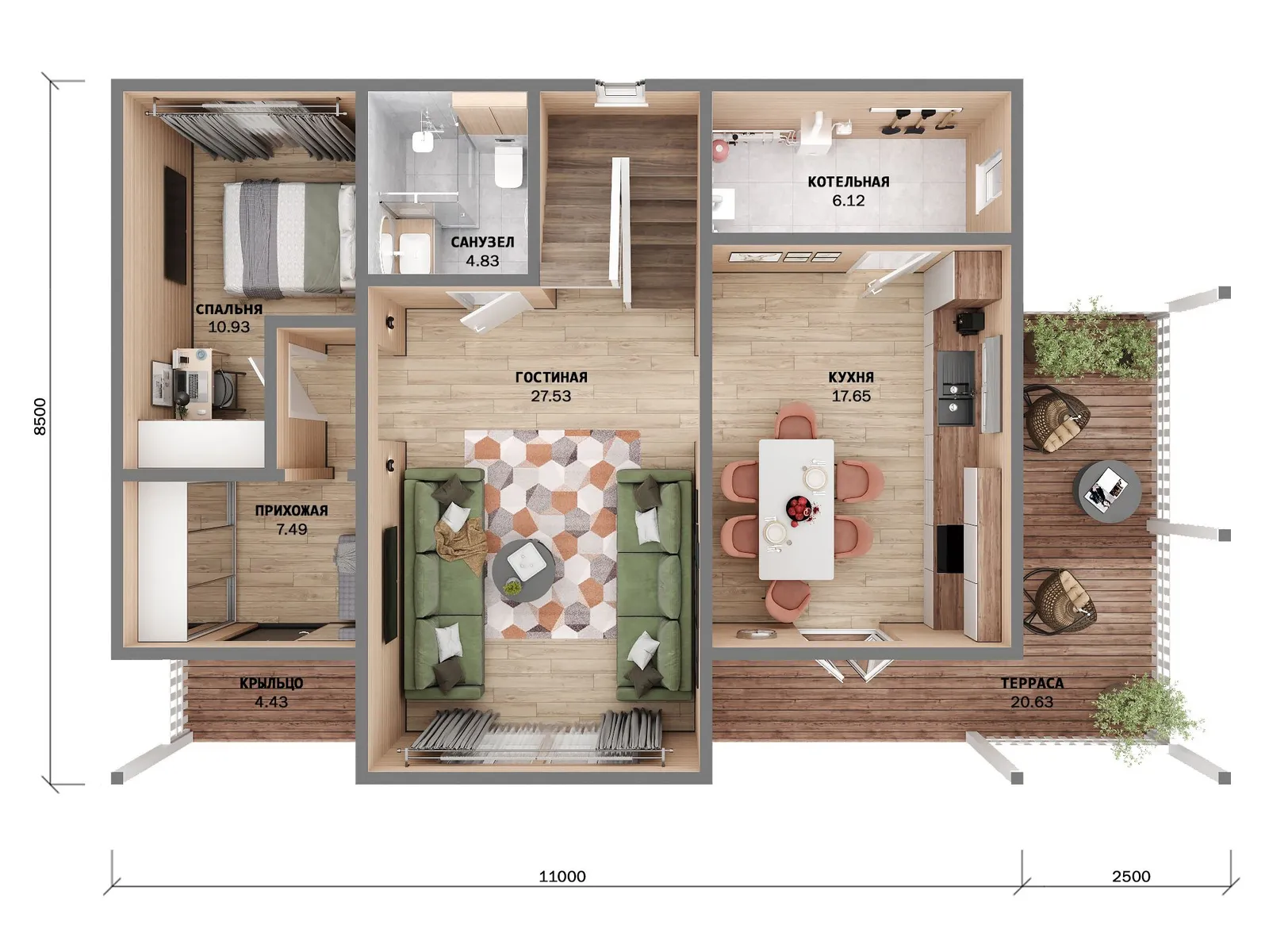 Двухэтажный коттедж Видный 2