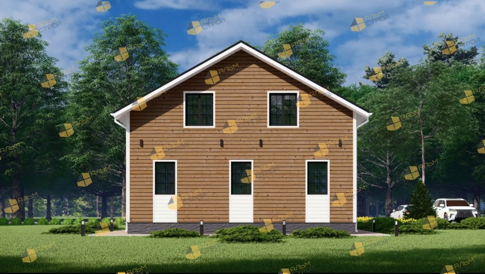 Коттедж с мансардой Аврора 2