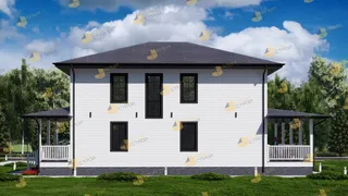 Двухэтажный коттедж Счастливый