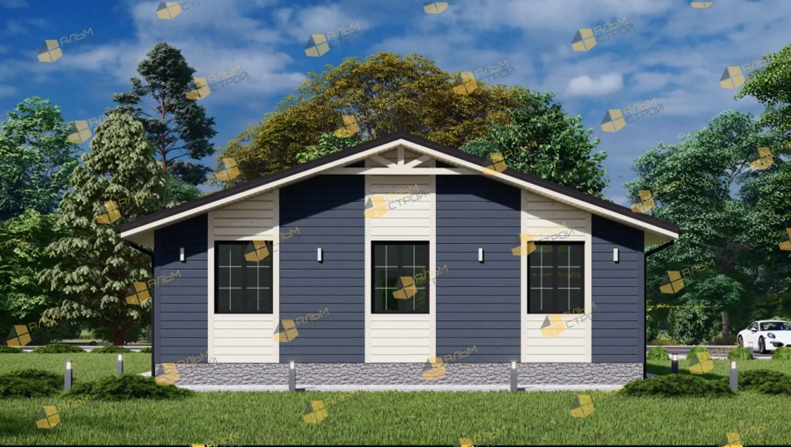 Одноэтажный коттедж Классика 2