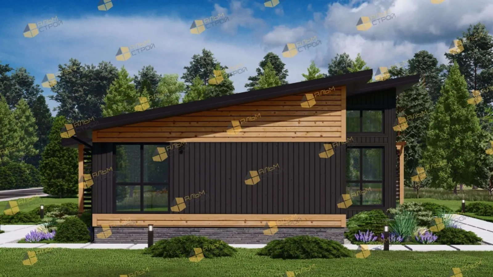 Одноэтажный коттедж Светлый