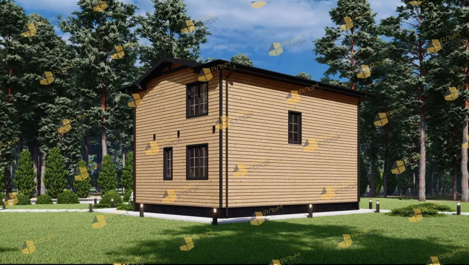 Двухэтажный коттедж Семейный