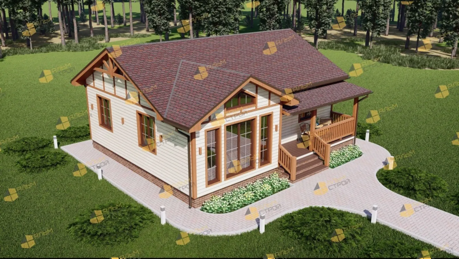 Одноэтажный коттедж Михнево