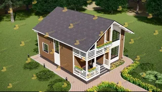 Коттедж с мансардой Аврора 2