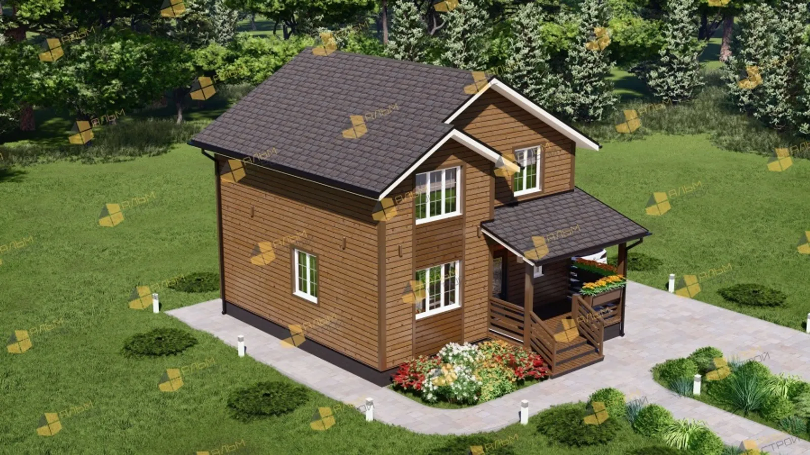 Коттедж с мансардой Уют