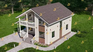 Коттедж с мансардой Кашира