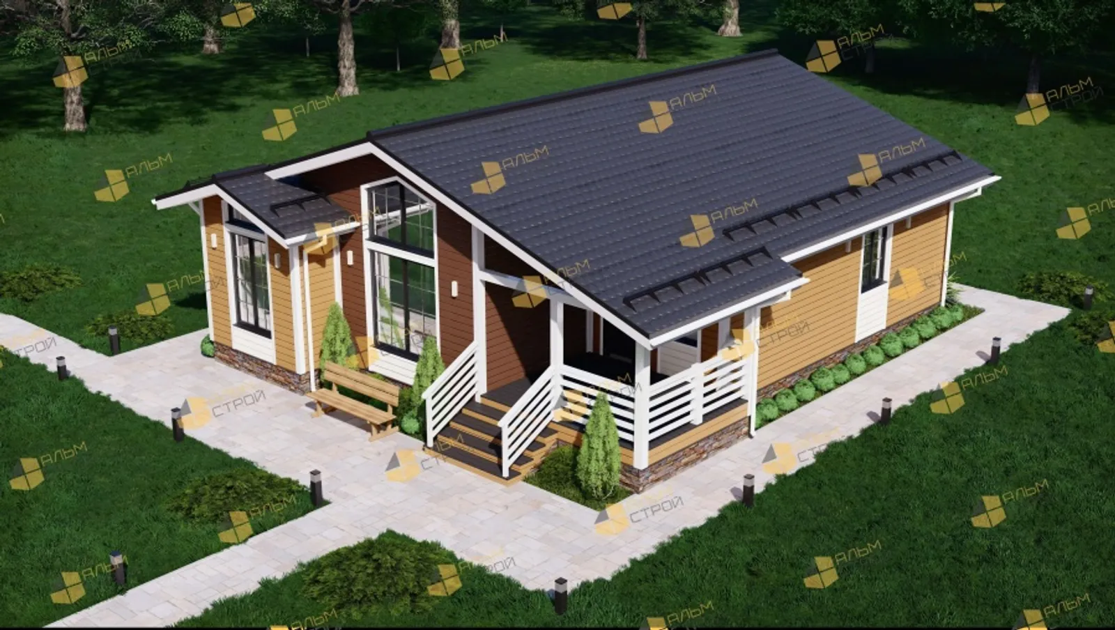 Одноэтажный коттедж Идеал