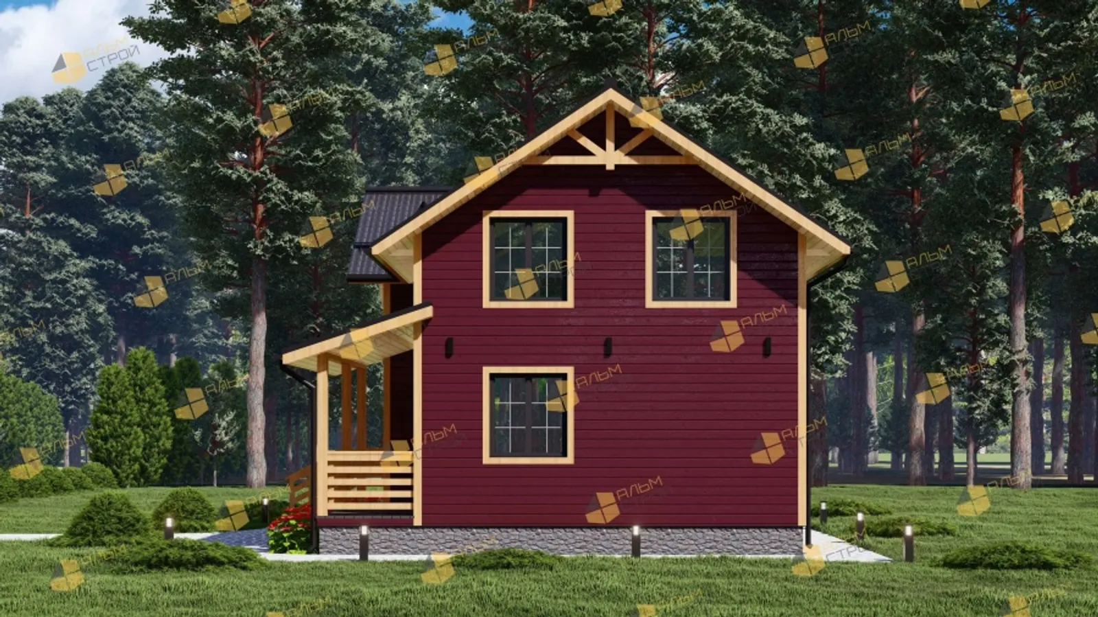 Коттедж с мансардой Подмосковье