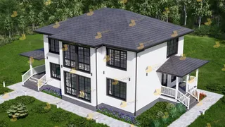 Двухэтажный коттедж Счастливый