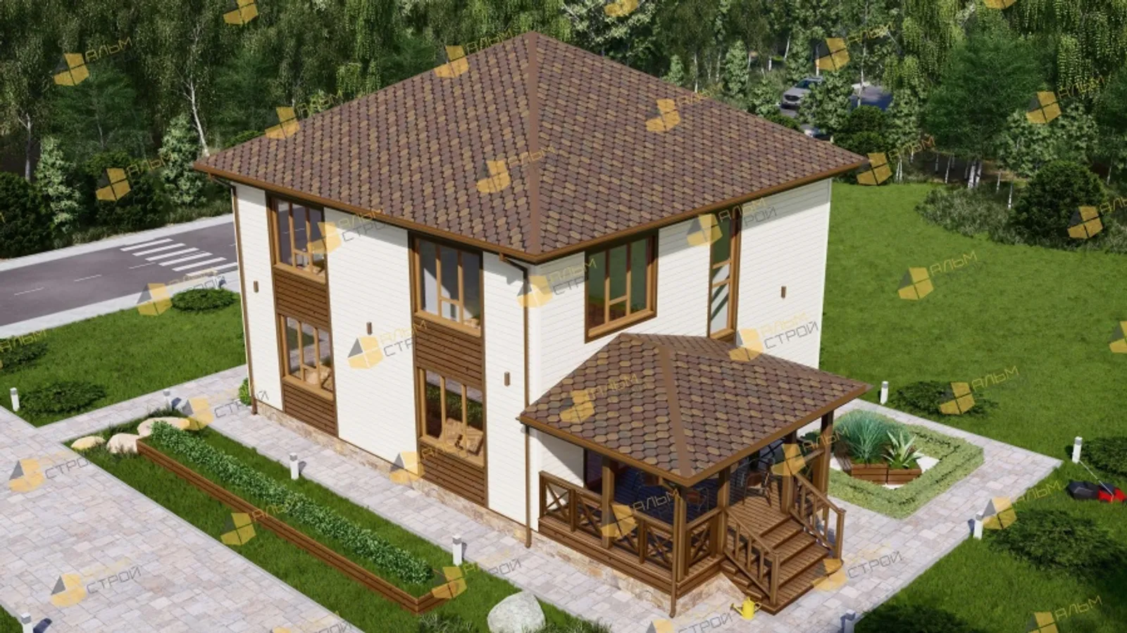 Двухэтажный коттедж Удачный