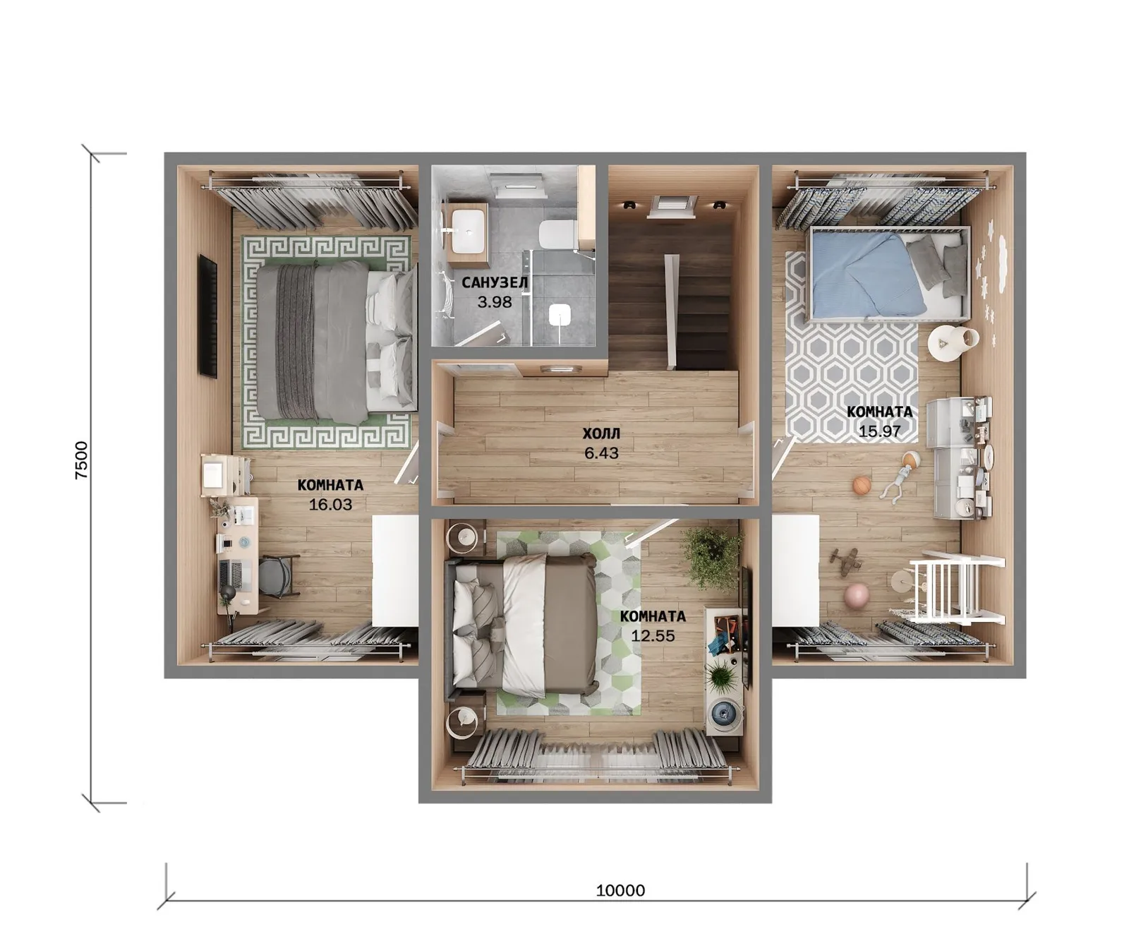 Двухэтажный коттедж Видный