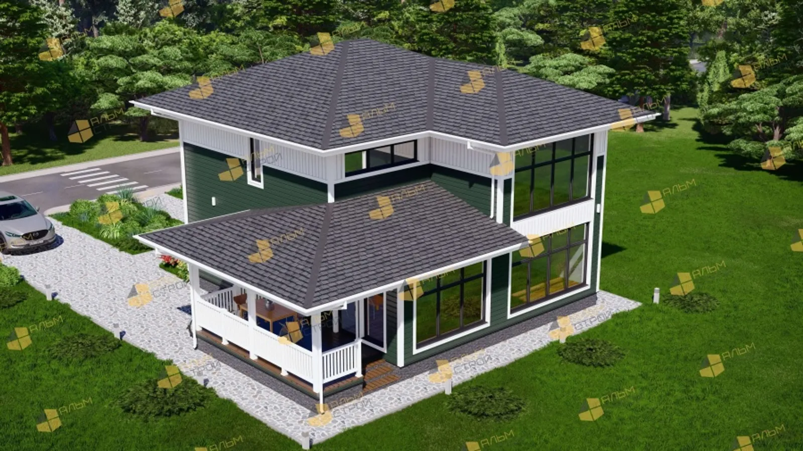 Двухэтажный коттедж Ривьера