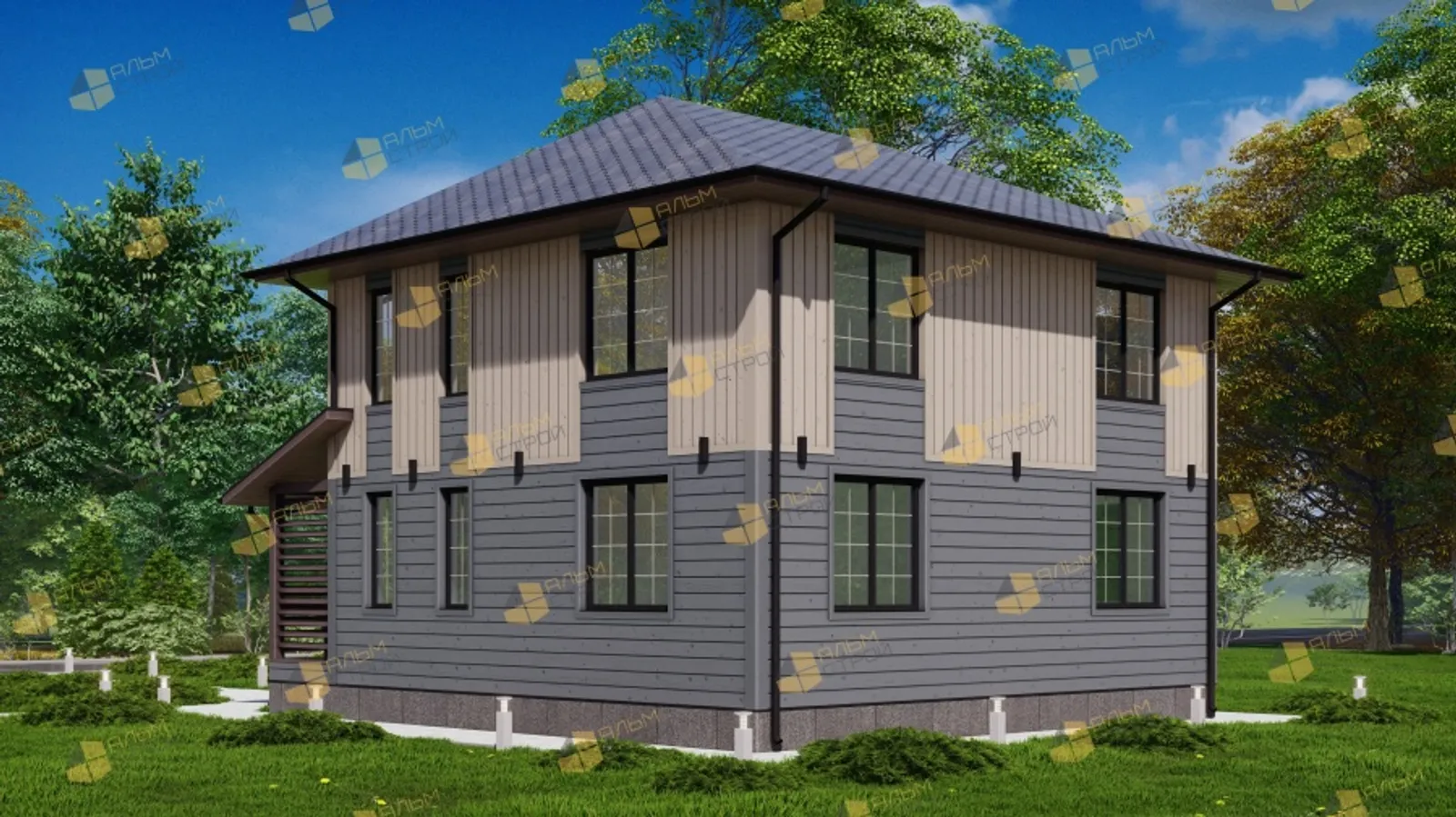 Двухэтажный коттедж Фортуна