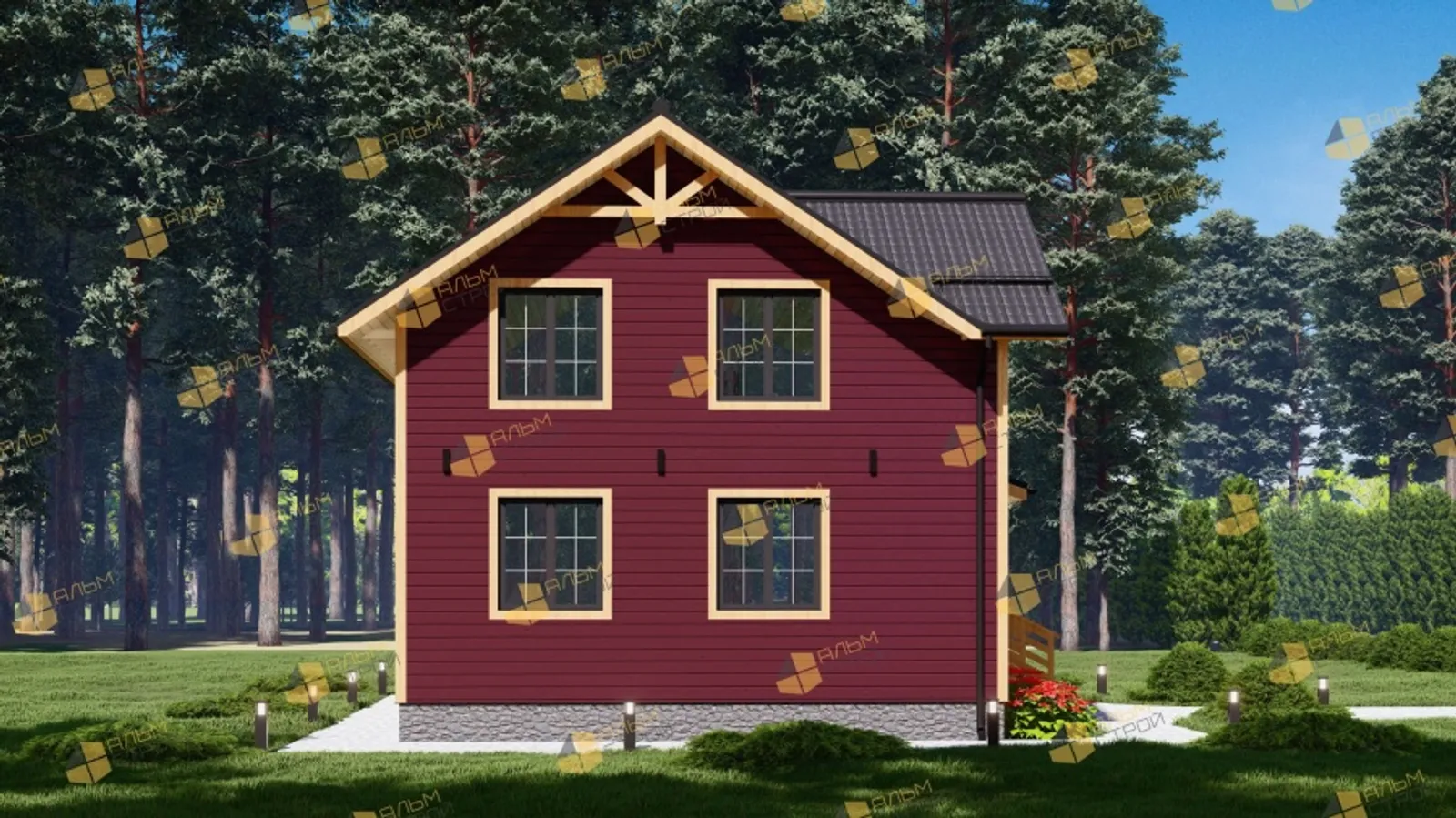 Коттедж с мансардой Подмосковье