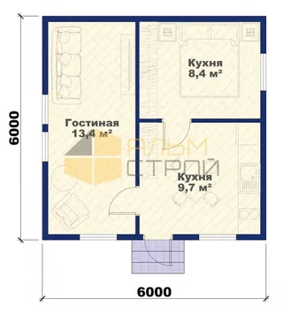 Одноэтажный дачный Классика