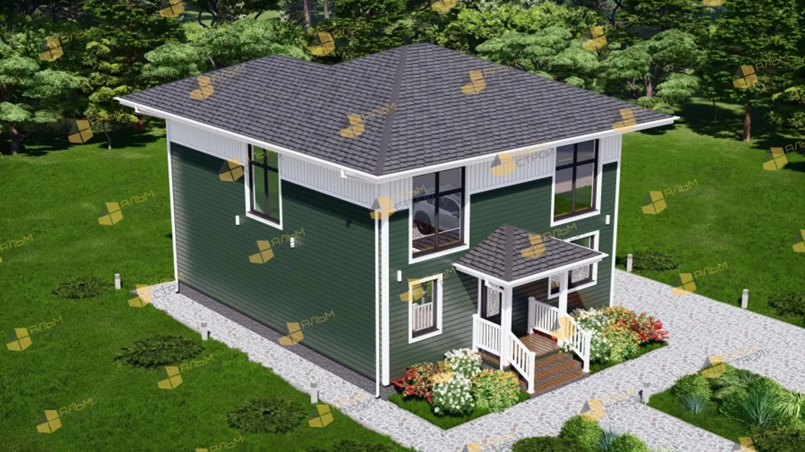 Двухэтажный коттедж Ривьера