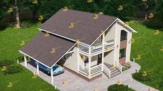 Коттедж с мансардой Кашира