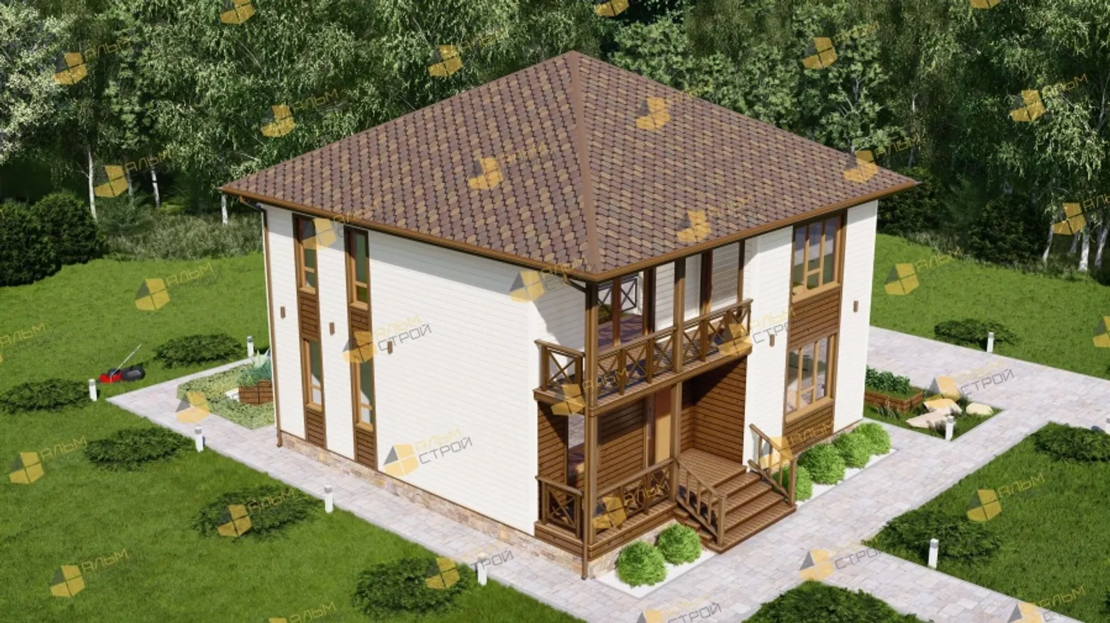 Двухэтажный коттедж Удачный