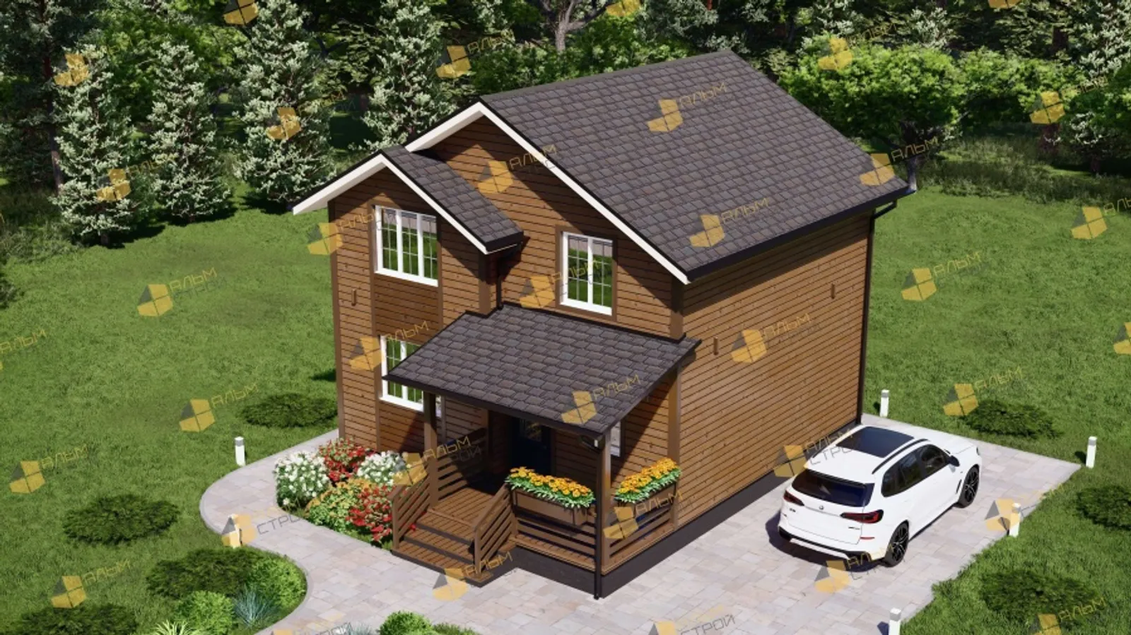 Коттедж с мансардой Уют