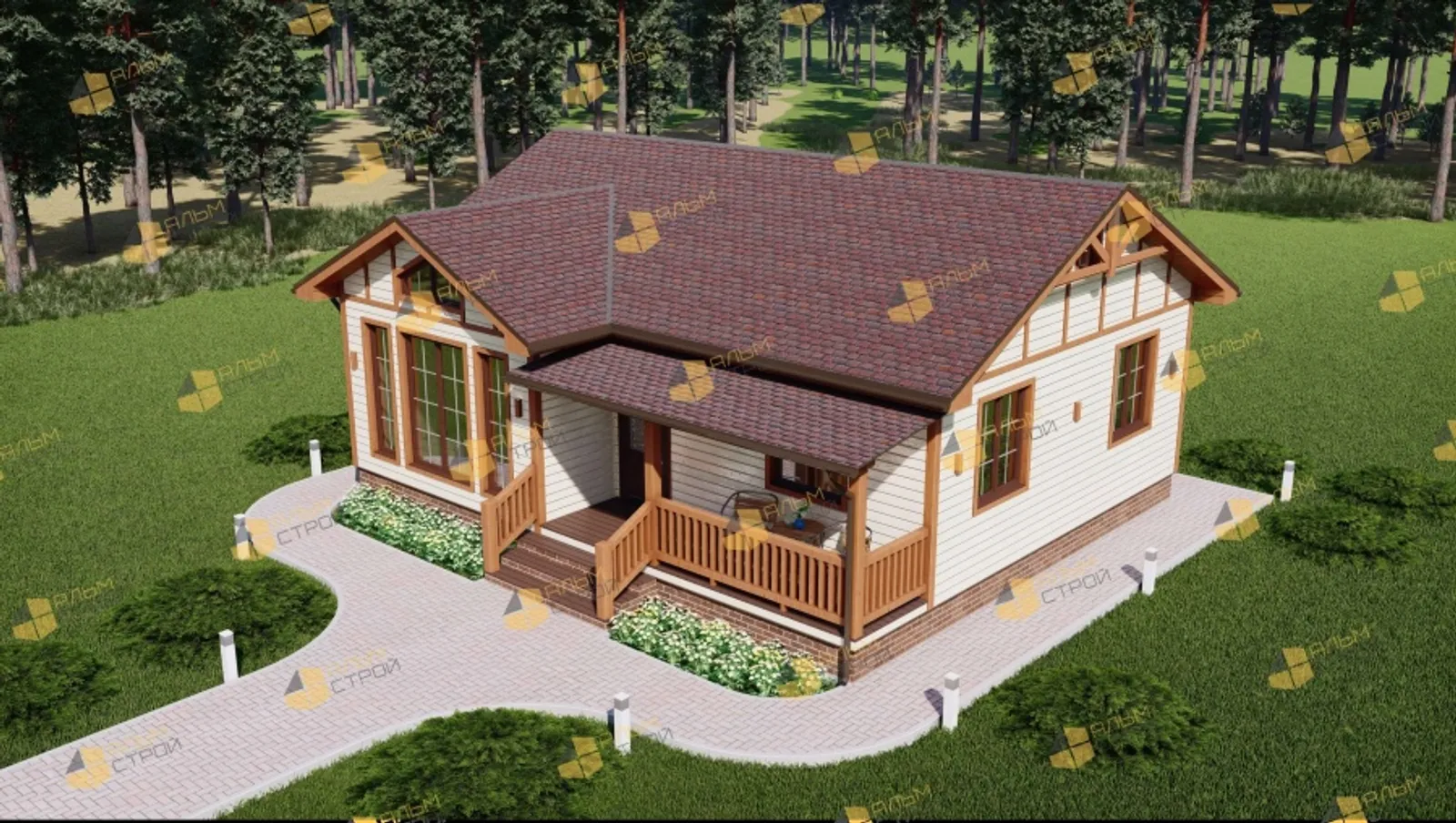 Одноэтажный коттедж Михнево