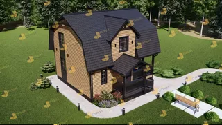 Коттедж с мансардой Классический