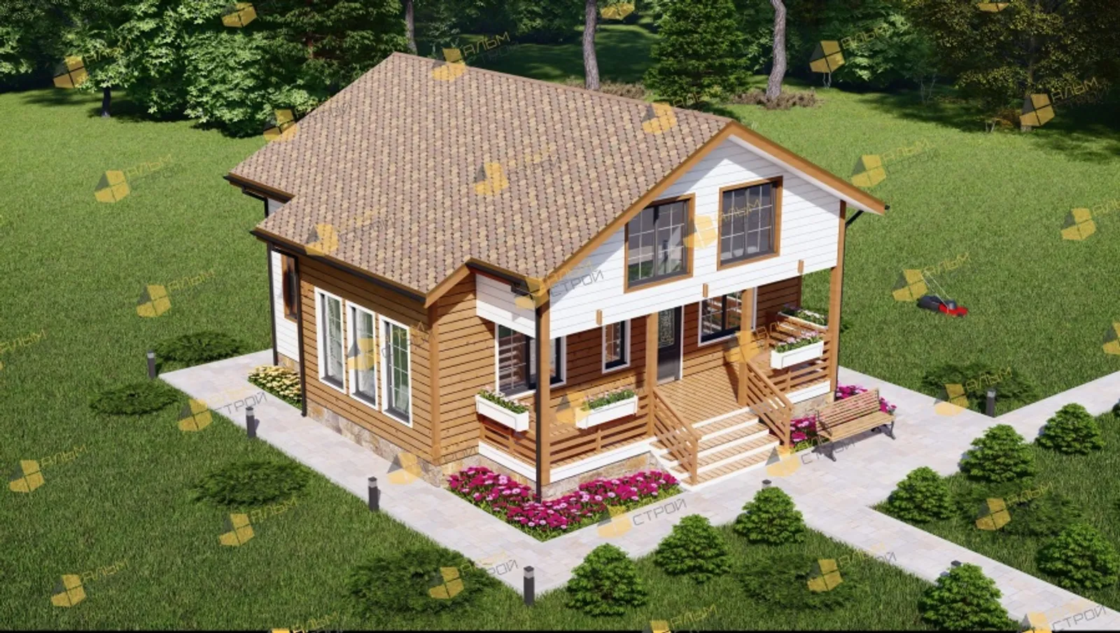 Коттедж с мансардой Феникс