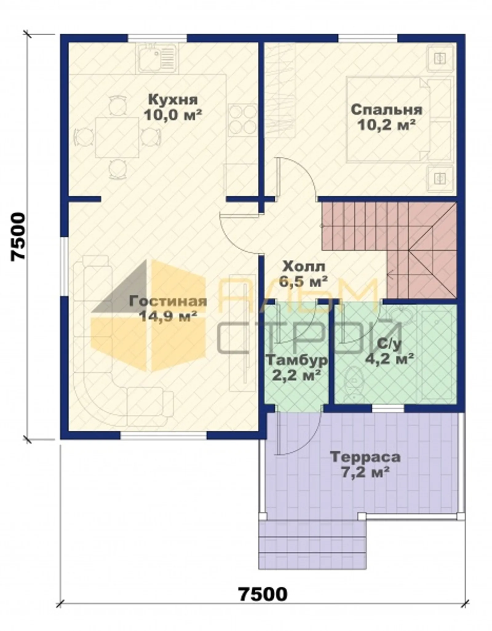 Коттедж с мансардой Уют