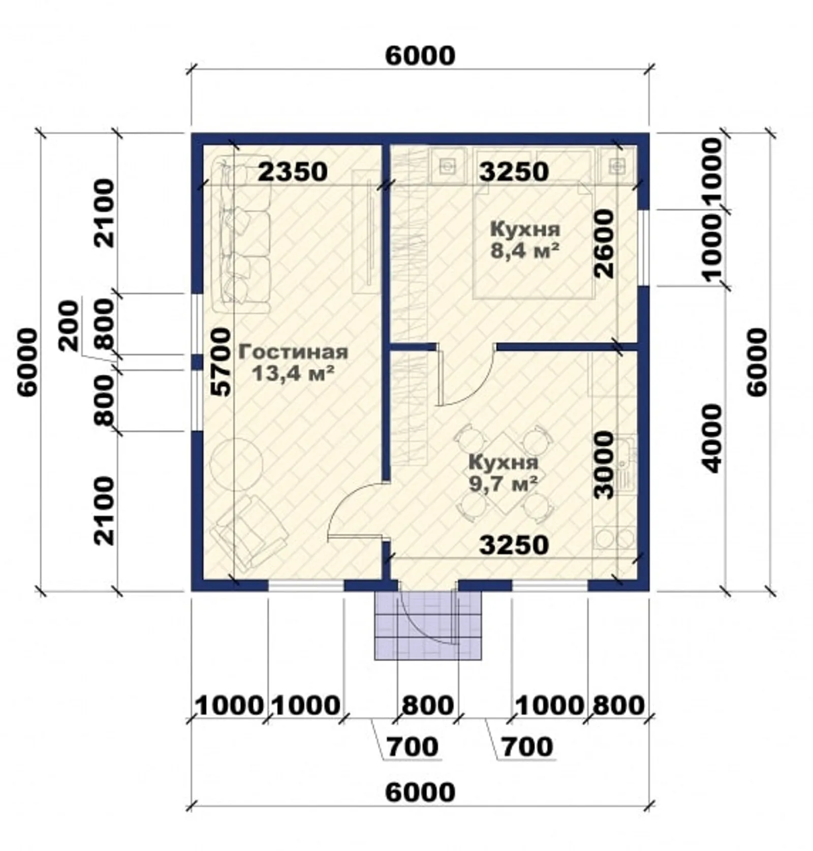 Одноэтажный дачный Классика