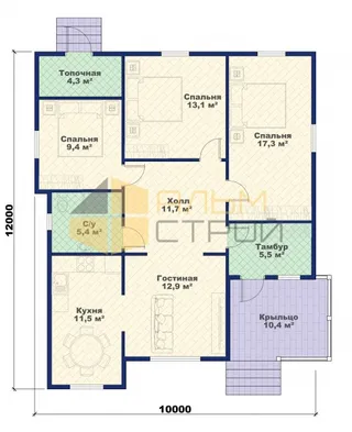 Одноэтажный коттедж Идеал