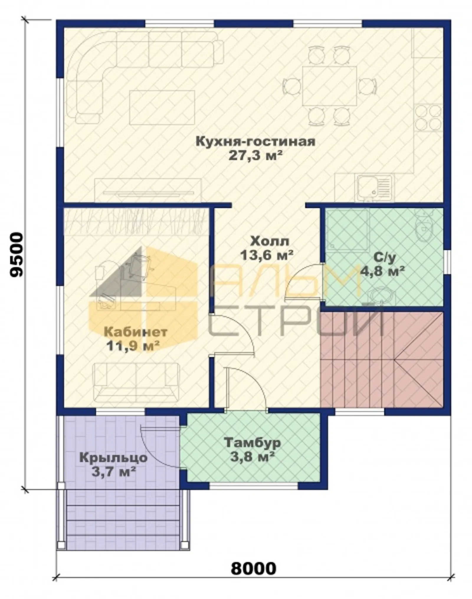 Коттедж с мансардой Кёльн