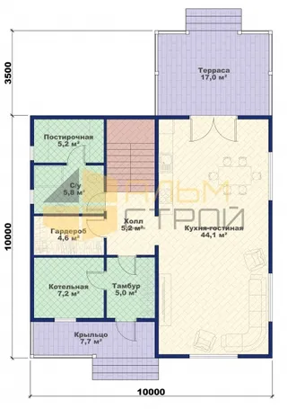 Двухэтажный коттедж Удачный