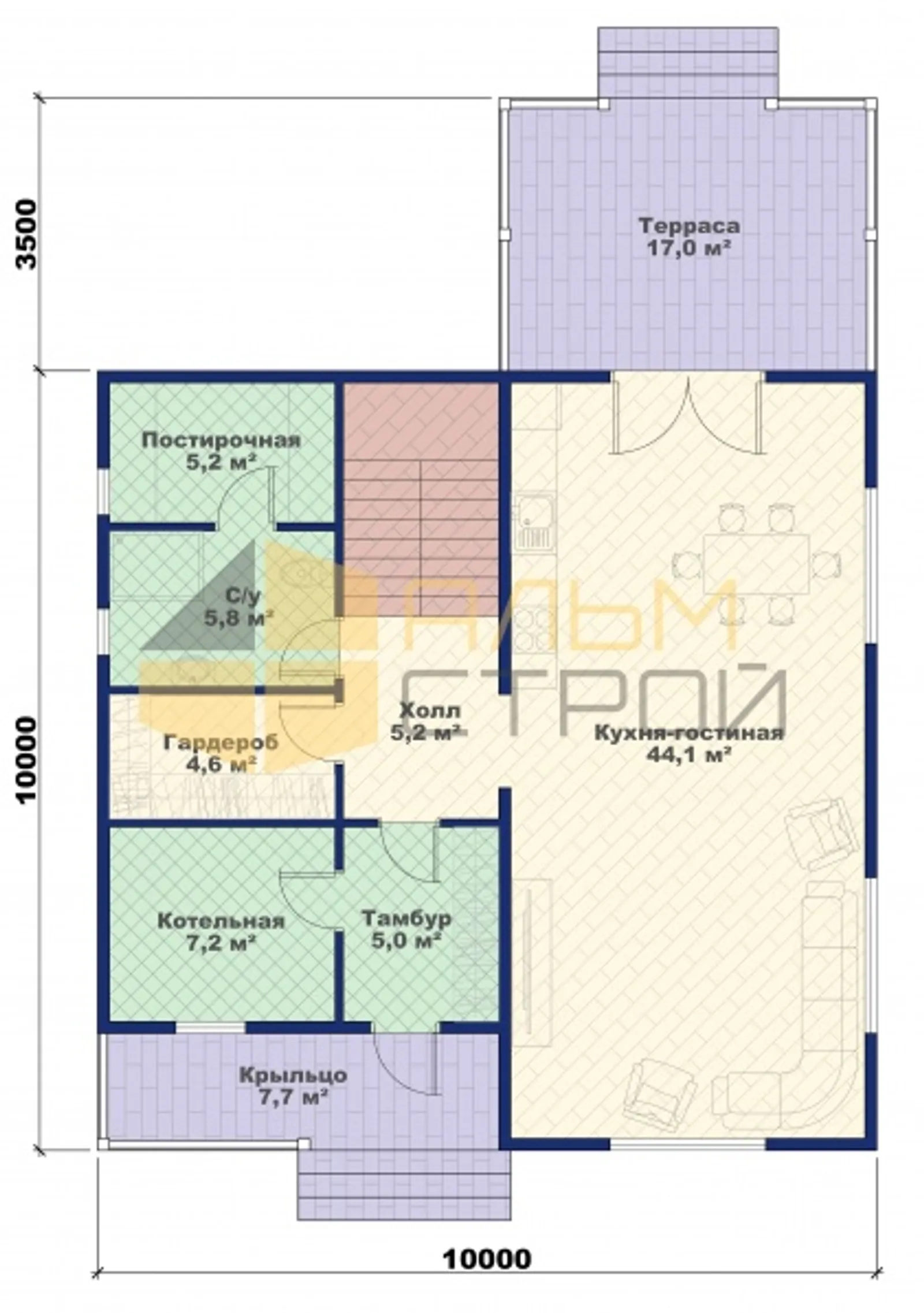 Двухэтажный коттедж Удачный