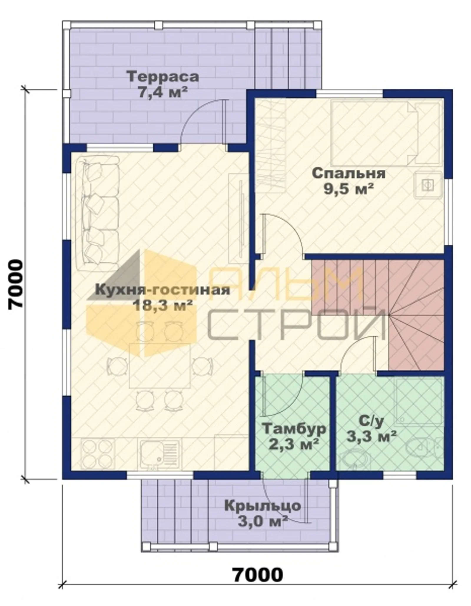 Коттедж с мансардой Севастополь