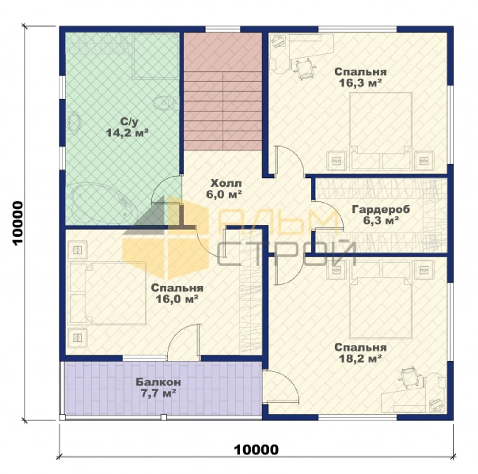 Двухэтажный коттедж Удачный