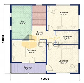 Двухэтажный коттедж Удачный