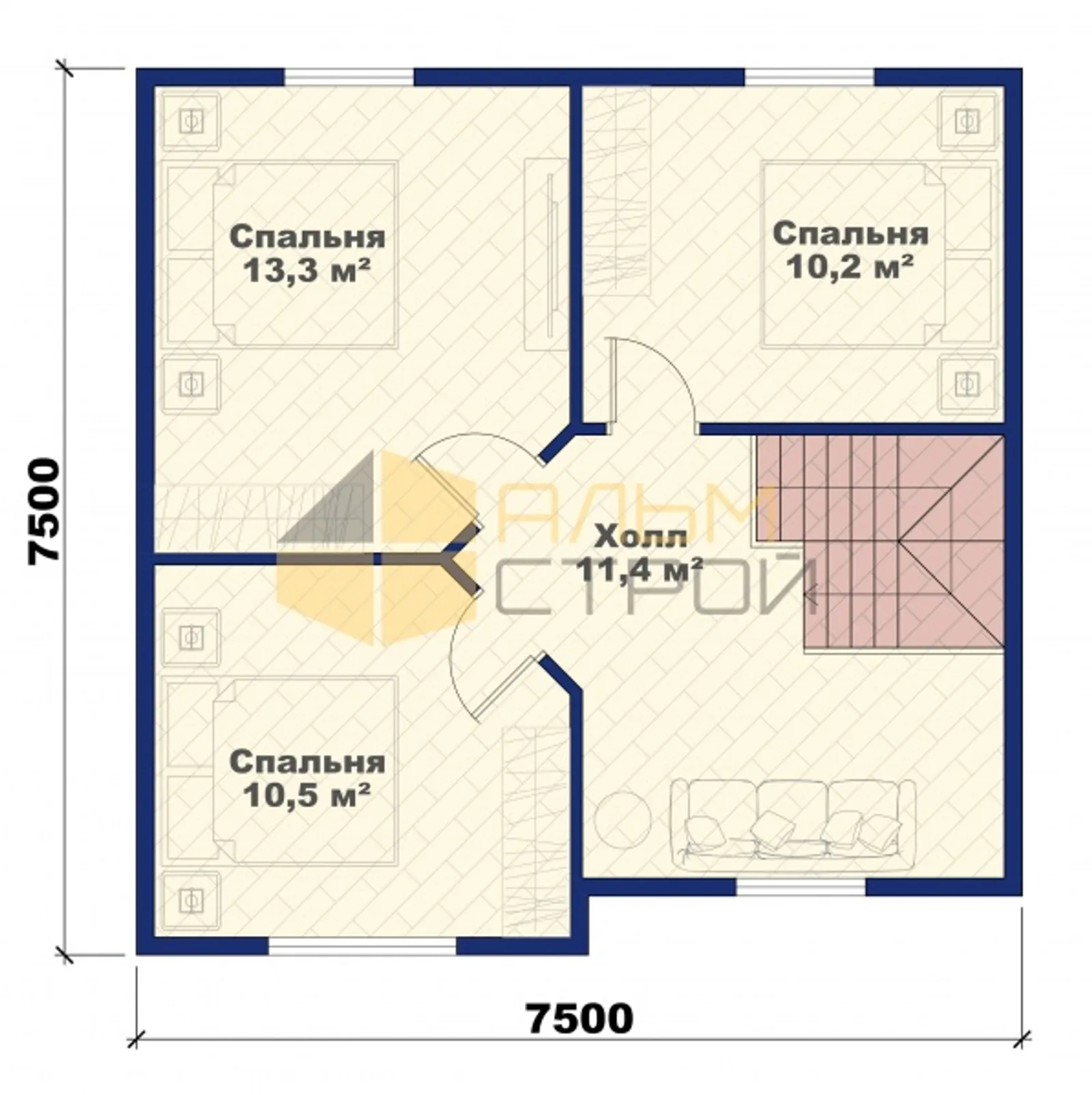 Коттедж с мансардой Уют