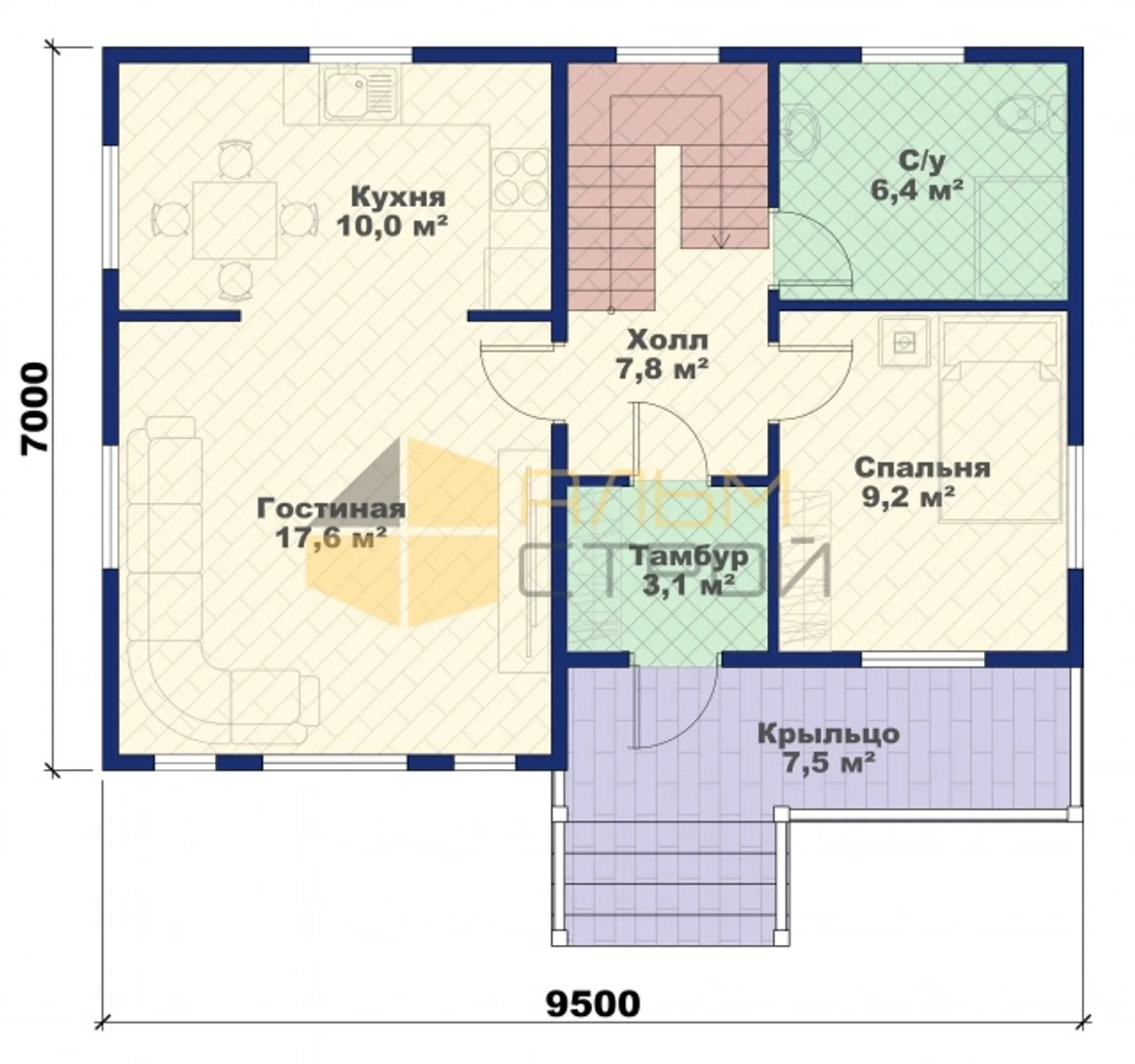 Коттедж с мансардой Подмосковье
